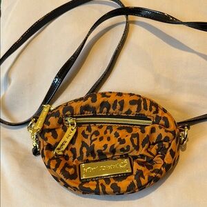 Betsey Johnson Leopard Print Small Crossbody Bag